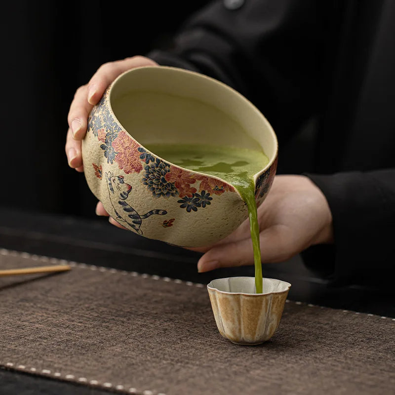 8-Piece Red Firestone Flint Matcha Set
