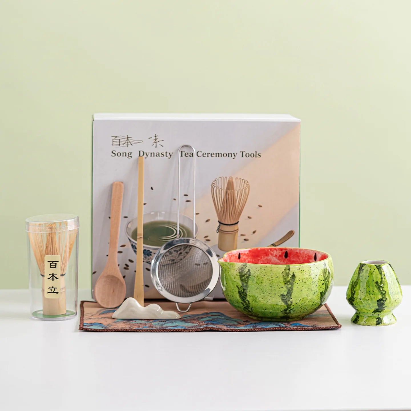 Creative Watermelon 8-Piece Matcha Tea Set