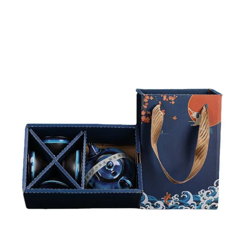 Jun Kiln Change Teapot & Cups