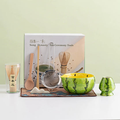 Creative Watermelon 8-Piece Matcha Tea Set
