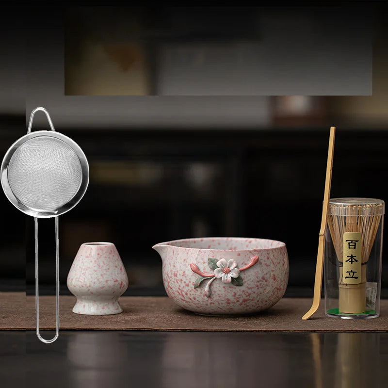 8-Piece Pinch Flower Series Matcha Set
