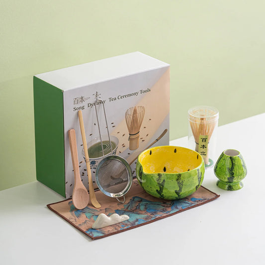 Creative Watermelon 8-Piece Matcha Tea Set