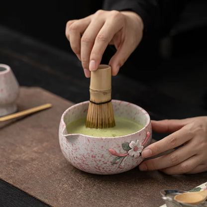 8-Piece Pinch Flower Series Matcha Set