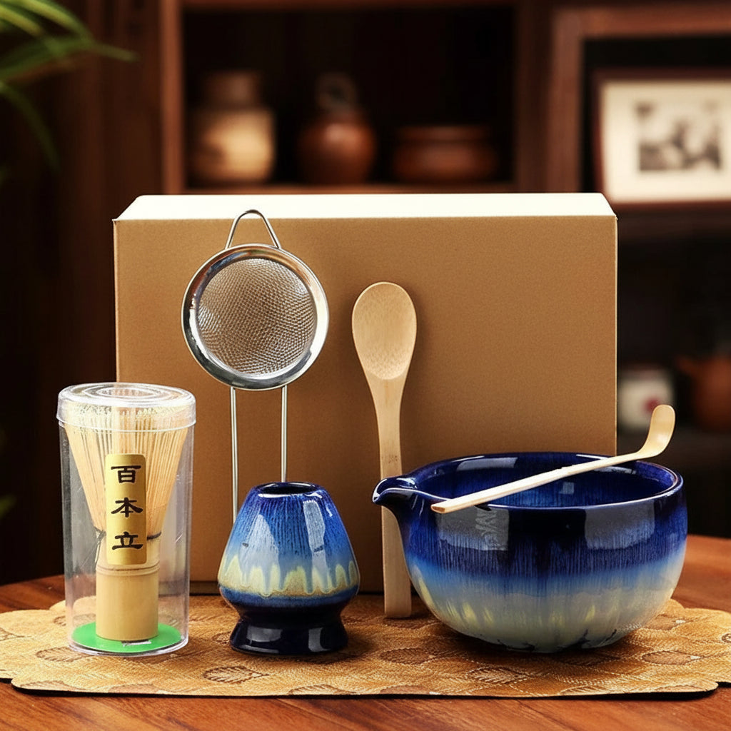 6-Piece Song Dynasty–Inspired Matcha Tea Ceremony Set