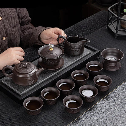 Handmade Antique Zen Yixing Tea Set