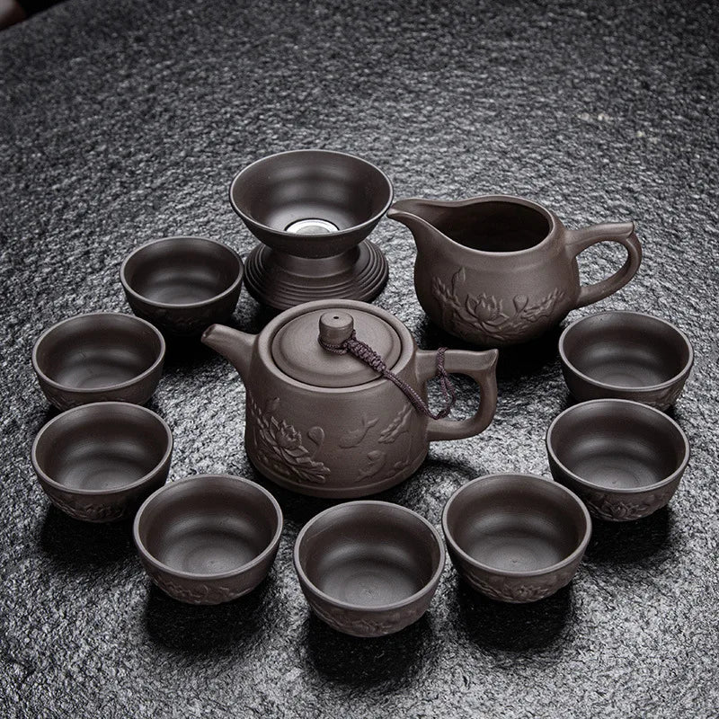 Handmade Antique Zen Yixing Tea Set