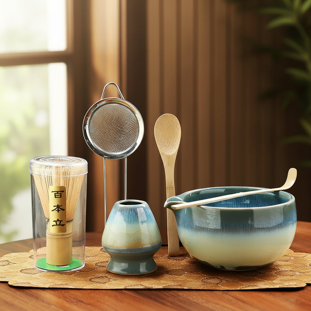 6-Piece Song Dynasty–Inspired Matcha Tea Ceremony Set