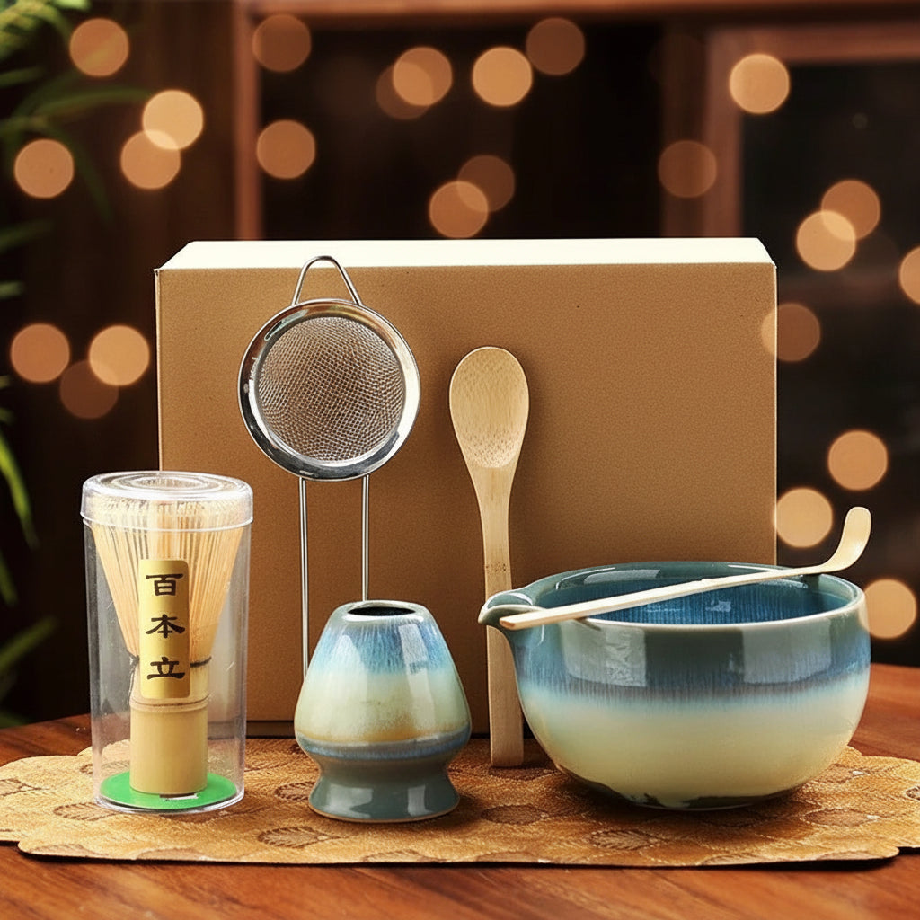 6-Piece Song Dynasty–Inspired Matcha Tea Ceremony Set