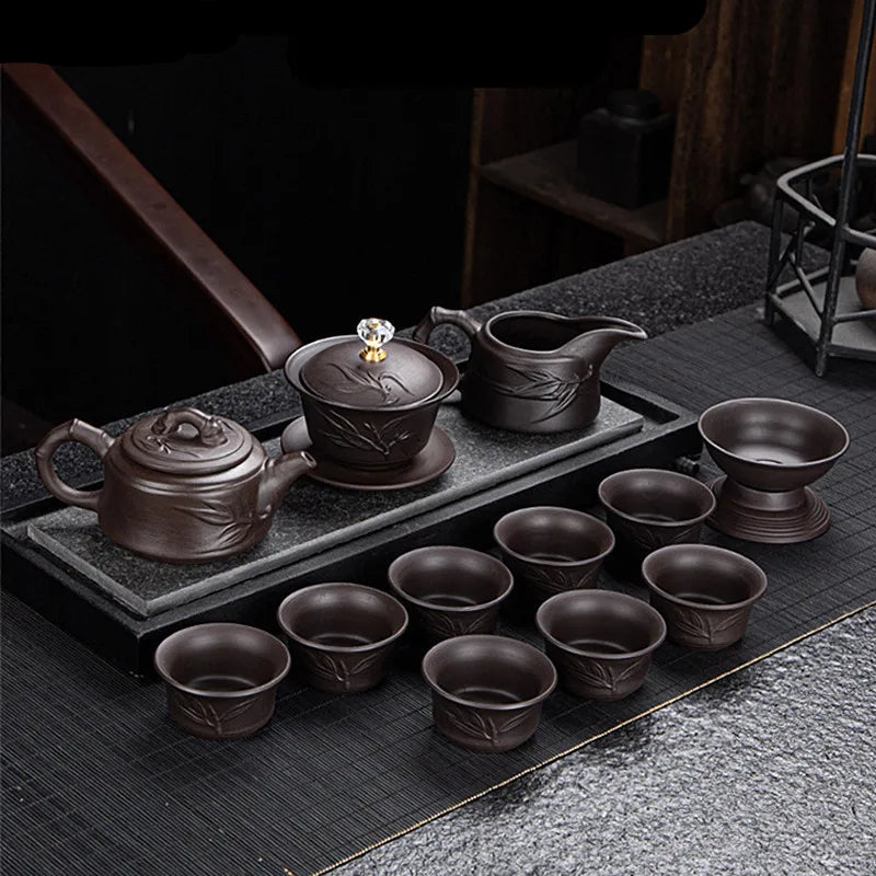 Handmade Antique Zen Yixing Tea Set