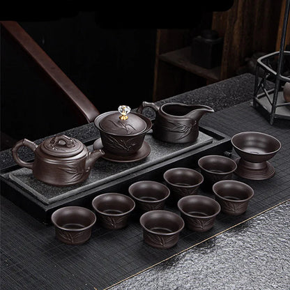 Handmade Antique Zen Yixing Tea Set