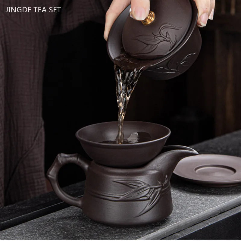 Handmade Antique Zen Yixing Tea Set