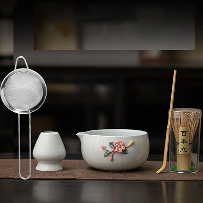 8-Piece Pinch Flower Series Matcha Set